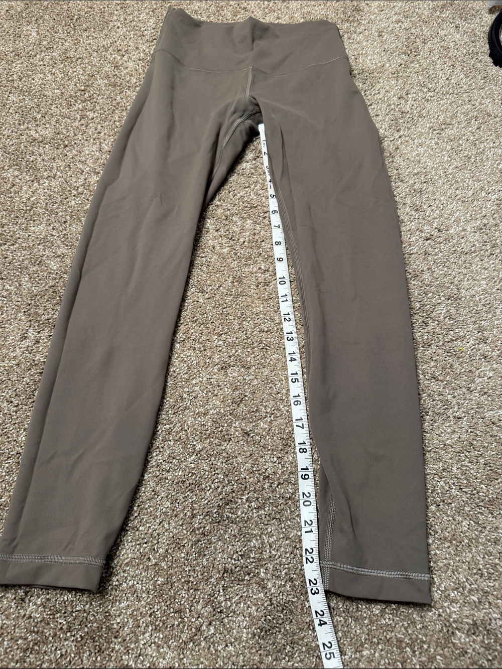 Lululemon High-Waist Full-Length Leggings Neutral taupe/stone gray color SZ 6 - Picture 3 of 9